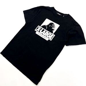 XLARGE ☆ 大定番プリント◎ 半袖 Tシャツ ブラック S 春夏 アメカジ スポーツ ストリート ヒップホップ 古着MIX エクストララージ■DB231