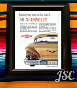シボレー キャンバス ポスター impala 58 インパラ クラシックカー コレクション ローライダーヴィンテージ インテリア アメ車 PCH19