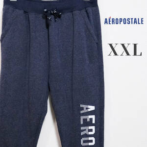 AEROPOSTALE エアロポステール ロゴプリント ビッグサイズ スウェットパンツ XXL ネイビー