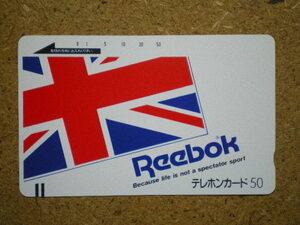 gaik・110-13315　イギリス　ユニオンジャック　Reebok　テレカ