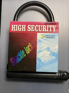 ZHONGLI 　HIGH SECURITY　Shackle Lock ハイセキュリティ　ART No.82207　180×245ｍｍ 鍵2個付き　自転車　バイク　ロック