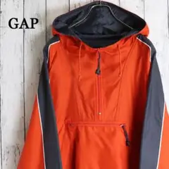 GAP　90’ｓ　オールドギャップ　袖ライン　ハーフジップ　アノラックパーカーー