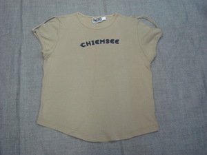古着CHIEMSEE(キムジー)レディース Tシャツ（M）カーキ（フレンチスリーブ）