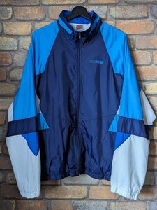 ☆希少90s NIKE NylonJacket XL Blue×White 90年代 オールドナイキ ナイロンジャケット ビンテージ