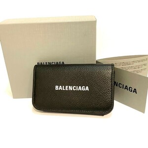 BALENCIAGA バレンシアガ 6連 キーケース キーリング 鍵入れ レザー ブラック ゴールド金具 639820 1090 0 203437【中古】KB-8480