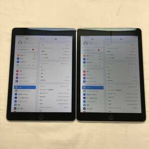 【中古2台セット】iPad Air2 スペースグレイ A1567　MGGX2J/A 16GB（213）