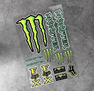 ★アウトレットセール★新品 MotoGP RACING FOX Monster Energy 反射素材 ステッカー 18 x 26 cm レーシング スポーツ ステッカー シール
