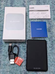 ◎0611u0825　エレコム モバイルバッテリー 軽量 小型 薄型 5000mAh 12W (2.4A) 急速充電 ブラック EC-C04BK