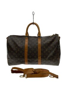 LOUIS VUITTON◆キーポル・バンドリエール45_モノグラム・キャンバス_BRW/PVC/BRW