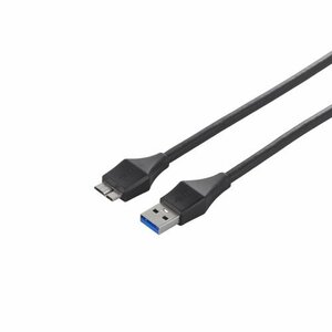 バッファロー BUFFALO ユニバーサルコネクター USB3.0 A to microB ケーブル ブラック 3m BSUAMB