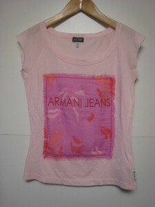 ☆ ARMANI JEANS アルマーニジーンズ フレンチスリーブカットソー Ｔシャツ I:38 USA:4 F:34 GB:8 D:34 /送料185円～ ☆