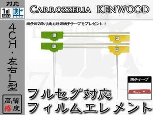 AVIC-HRV200 対応 地デジ 4ch フィルム アンテナ + 端子テープ カロッツェリア/carrozzeria/アンテナ/カーナビ/補修 ES