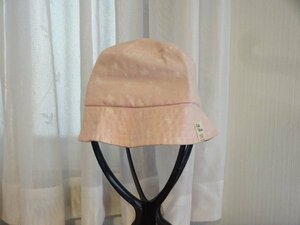 「Petit Wores」キッズ帽子　バケットハット 薄ピンク色　サイズ４８cm　キャップ　スタイルハット キャップ　帽子
