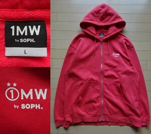 【GU×1MW by SOPH.】フルジップ スウェットパーカー レッド SIZE:LARGE (ジーユー,ソフ,ソフネット,FCRB)