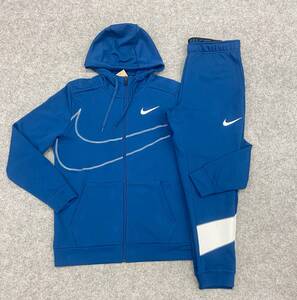 新品◇NIKE ナイキ◇XLサイズ◇スウェットセットアップ 上下セット ビックロゴ　青 白