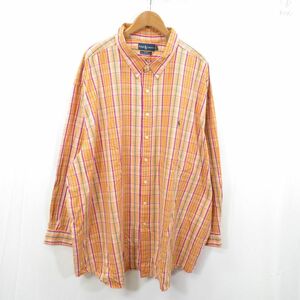 ビッグサイズ 90s RALPH LAUREN TWC PLY COTTON シャツ size6X/ラルフローレン USA 古着 　0401