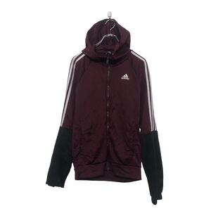 adidas トラックジャケット ジャージ アディダス S ポルドー フルジップ スポーツウェア 古着卸 アメリカ仕入 a605-7664