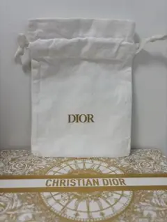 Dior ディオール 巾着 ポーチ ノベルティ ホワイト 白