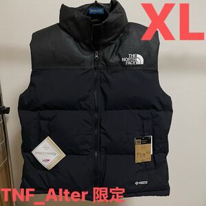 ノースフェイスオルター限定 GTX LEATHER NUPTSE VEST【XL】GTXレザーヌプシベスト【K ブラック】直営店限定 altar限定 希少【新品未着用】