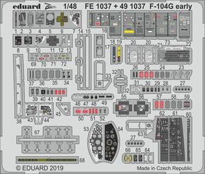 エデュアルド(FE1037) 1/48 F-104G　初期型用内装エッチングパーツ(キンテック用)