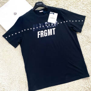 未使用級23SS幻コラボMONCLER×FRAGMENT HIROSHI FUJIWARA半袖TシャツXL.LL～L国内正規品ロゴプリントブラック黒フラグメントモンクレール