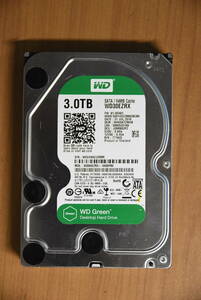 WesternDigital製 WD Green WD30EZRX 3TB内蔵ハード ドライブ 3.5インチSATA HDD【CrystalDiskInfo正常判定、動作確認済】