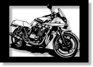 スズキ(SUZUKI) カタナ GSX1100Sの切り絵　(1)【A4サイズ】[B4-003]