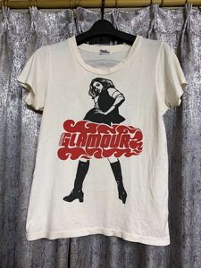 ヒステリックグラマー HYSTERIC GLAMOUR ヴィクセンガール ガール Tシャツ シャツ ヒス トップス girl ホイール 古着 レトロ オフホワイト