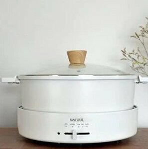 【開封済・used0品】NATUUL 2食おやこ電気なべ NL-GP2IOA