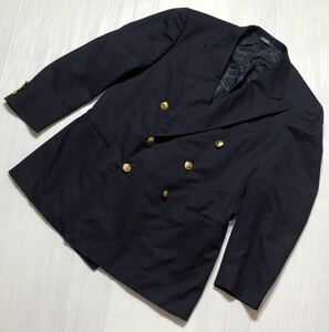 ■ Polo Ralph Lauren ポロ ラルフローレン ■ 金ボタン 6釦 ダブル ウール ブレザー ジャケット 紺ブレ ネイビー C100-W92-175 B6