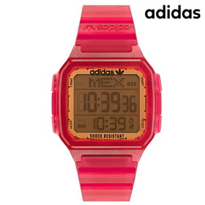 アディダス DIGITAL ONE GMT 腕時計 レディース adidas AOST22052 デジタル オレンジ クリアピンク