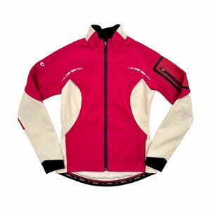 PEARL iZUMi パールイズミ 長袖 サイクル ジャケット ジャージ ウェア S /ロードバイク/クロスバイク/裏フリース/ホワイト×ピンク系