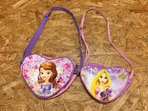 Disney ディズニー ラプンツェル 小さなプリンセスソフィア お姫様 ショルダーバッグ ポーチ 2点セット ピンク キッズ