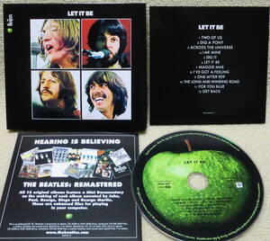 即決！【2点で送料無料】CD ビートルズ Beatles Let It Be 2009年リマスター EU盤 ブックレット付き 3面見開き紙ジャケ PCで見れる映像も