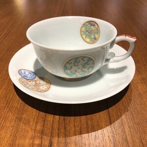 〈送料無料〉深川製磁 寿赤絵 カップ ソーサー コーヒーカップ ティーカップ 茶器 スープカップ 紅茶碗 珈琲碗 深川製 深川