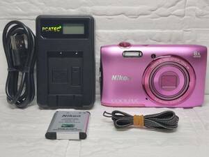 美品 Nikon ニコン COOLPIX S3600 ピンク クールピックス 人気色 コンパクトデジタルカメラ