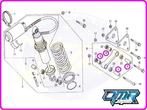 【新品】 ベアリング＆クッションカラー (リアサス リンク) NSR250R MC16 MC18 MC21 MC28