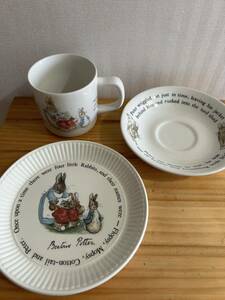 WEDGWOOD ピーターラビット マグカップ ウェッジウッド プレート ソーサー 