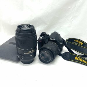 ★Nikon ニコン D3100 ブラックボディ デジタル一眼レフカメラ AF-S DX NIKKOR 18-55mm F/3.5-5.6 G VR/55-300ｍｍ F/4.5-5.6 G VR