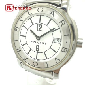 BVLGARI ブルガリ ST35S ソロテンポ クォーツ デイト 腕時計 SS シルバー メンズ【中古】