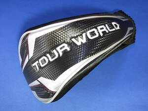 良品！ホンマ HONMA ツアーワールド TOUR WORLD/1W DR ドライバー用 ヘッドカバー/黒白合皮ツアータイプ ナイロン 程度良好♪