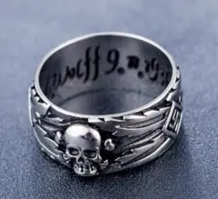 【即購入OK】指輪　スカル　メンズ　リング　彫刻　２５号　骸骨　ドクロ