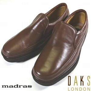 新品 マドラス ダックス ロンドン 日本製 本牛革 レザー ビジネスシューズ 靴 26.0cm 茶 DAKS LONDON madras製造 メンズ 男性 紳士 スーツ