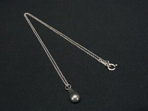 1円 ■美品■ TIFFANY＆Co ティファニー エルサペレッティ ティアドロップ SV925 ネックレス アクセサリー レディース シルバー系 AY7646