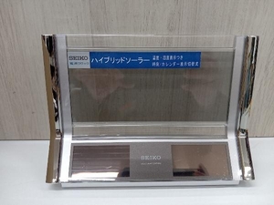 【箱付き】 SEIKO 置き時計 ソーラー電波クロック SQ690S デジタル 電池付き 温度・湿度表示 時刻／カレンダー表示切替式