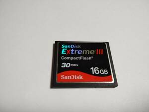 ちょい凹み有り　16GB　SanDisk　ExtremeⅢ　CFカード　フォーマット済み　メモリーカード　コンパクトフラッシュカード