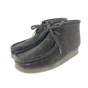 新品同様◆Clarks クラークス ワラビーブーツ ブーツ UK8◆261332817080 ブラック スエード メンズ 靴 シューズ boots ワークブーツ