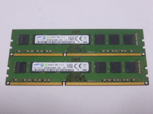 メモリ デスクトップパソコン用 Samsung 1.5V DDR3-1600 PC3-12800 8GBx2枚 合計16GB 起動確認済みです 