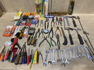 【２６－１９】工具 まとめ売り トンカチ ドライバー メジャー ペンチ スパナ― キリ レンチ 等 DIY ハンドツール ジャンク品含む