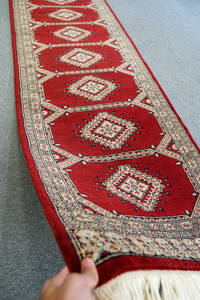 192×63cm 廊下敷きパキスタン手織り絨毯　ランナー